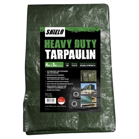TIMCO Heavy Duty Tarpaulin Green - 4 x 5m