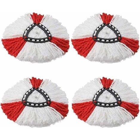 lot de 4 têtes de rechange Clean Twist Disc Mop, Tête de Balai Serpillère 2 en 1 en Microfibre Serpillère pour Vileda Turbo Facile à essorer et à Nettoyer (1/5)