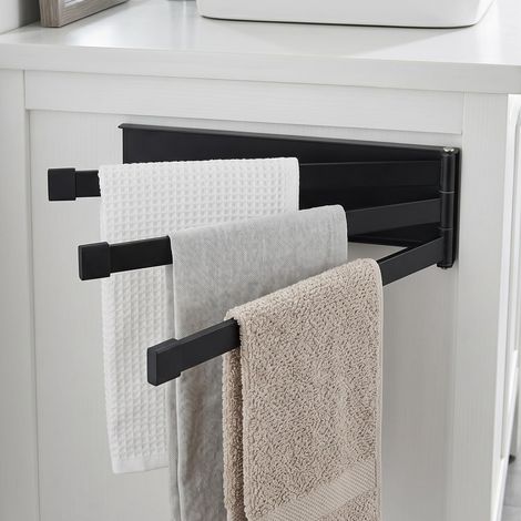 Porte-Serviettes de Salle de Bain Pliable en Fibre de Carbone magnétique, sans perçage, Porte-Serviettes Peu encombrant pour réfrigérateurs de Salle de Bain et de Cuisine (1/5)
