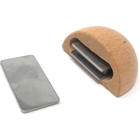 Ferma porta da pavimento in legno adesivo con magnete fermaporta magnetico 27,5g blocca porta 47x24 mm (1/2)