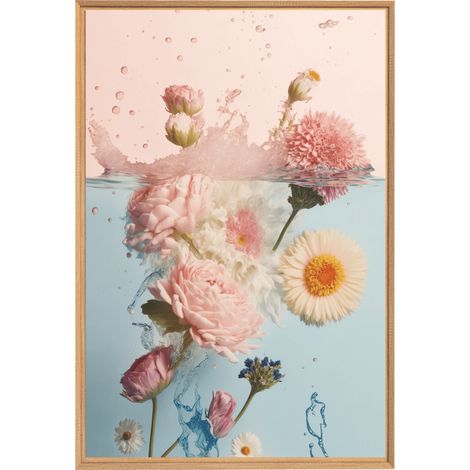 Tableau mural encadré bain de fleur 65x97 cm - Tableau Mural Décoratif - Image Encadrée Imprimée en HD - Impression 65x97 cm sur Fibres de Bois FSC - Finition Mate - Fabriqué en France (1/5)