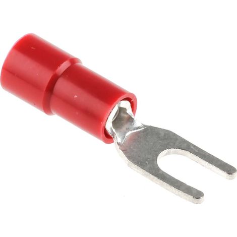 Cosse à fourche à sertir RS PRO Isolé, Rouge 16AWG 1.5mm² 22AWG 0.5mm² (1/2)