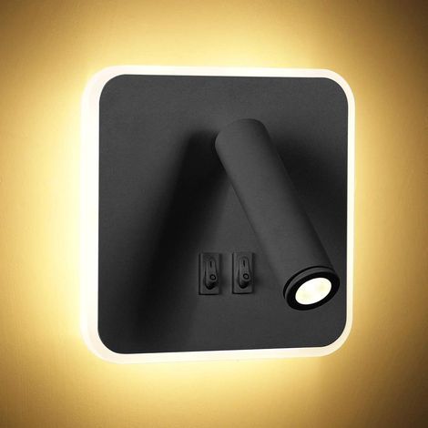 AIDUCHO 9W Moderne LED-Wandleuchte, Leselampe mit Schalter, 350° schwenkbar, 3W LED-Wandstrahler, Wandleuchte für den Innenbereich, geeignet für Schlafzimmer, Nachttisch, Wohnzimmer, Arbeitszimmer, Sc (1/5)