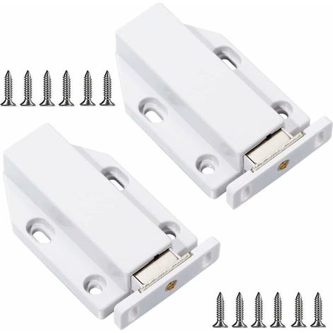 Large magnetic quick-release fasteners for cabinet and display case doors open/close doors with just one touch (2 pieces) (1/5)