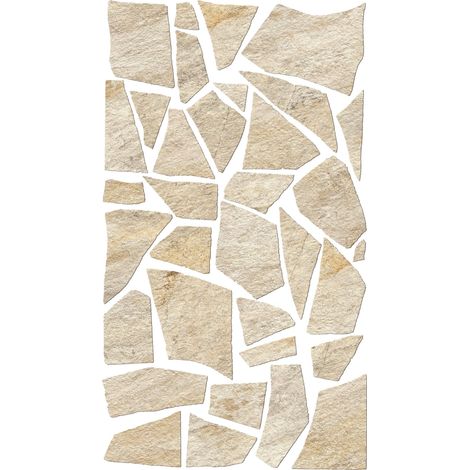 Carrelage effet Pierre Quartzite Gris Beige Salvero - Sol extérieur (vendu par carton de 8 m²) - RO'MA CARRELAGE