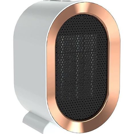 Chauffage Soufflant 1200W, Portable PTC en Céramique 1S Chauffage Rapide Silencieux, Chauffage Électrique Economique, Mini Radiateur Soufflant pour Salon, Chambre, Salle de Bain - Blanc (1/4)