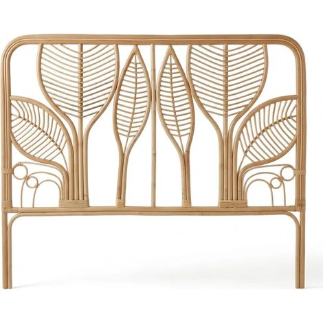 Tête de lit 180 cm rectangulaire en rotin naturel ajouré – HAZEL (1/5)