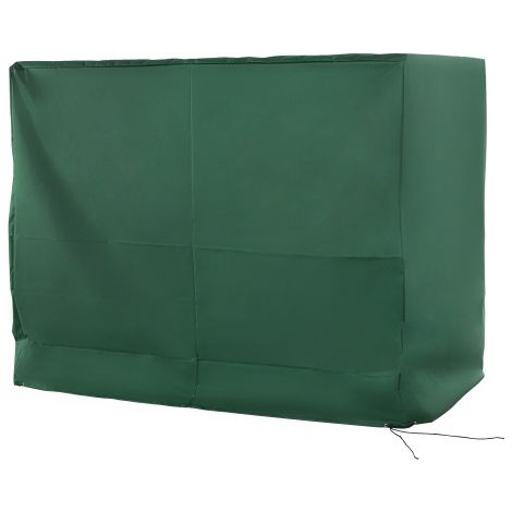 3-Seat Outdoor Garden Swing Chair Protective Cover Water UV Resistant, 240L x 133Wcm, Green
