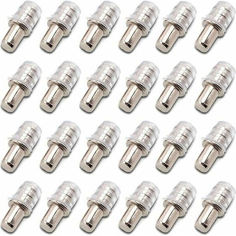 YMYNY 100 pièces Taquets D'étagère Support D'étagère Taquets à Enfoncer Taquet Support Tablette à Enfoncer 5 mm avec Manchon en Caoutchouc pour Étagère en Bois