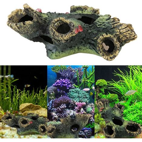 Tronc D Arbre Creux - Décor En Résine Pour Aquarium - Cachette Pour Poissons - 1 Pièce (1/5)