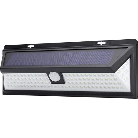 Lampe solaire avec détecteur de mouvement, LED solaire avec détecteur de mouvement, pour porte d'entrée de jardin extérieure-AquaForge