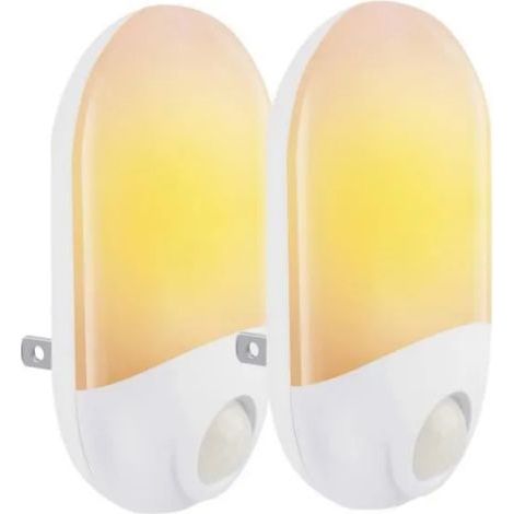 Veilleuse LED,Lampe Nuit Automatique Plug-and-Play avec Capteur Crépusculaire, Economie D'énergie 0.5W (Blanc Chaud),Lot de 2 (1/5)