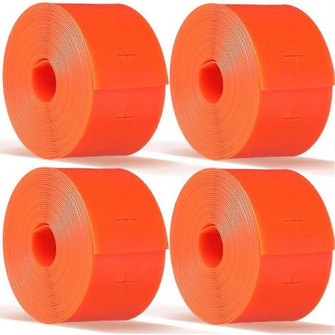 Lot de 4 bandes perforées orange de 5 m (16,4 pi) pour le marquage des câbles électriques, idéales pour les installations commerciales brutes et les supports de câbles pour cloisons sèches. (1/5)
