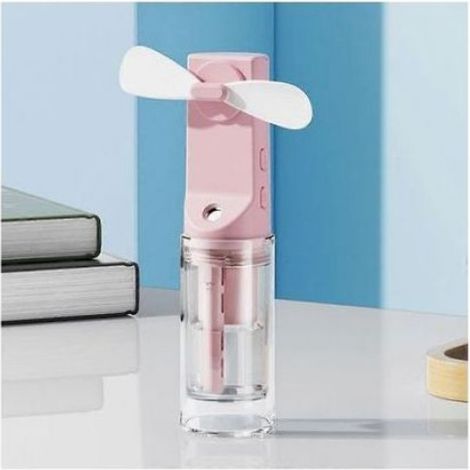 Ventilateur brumisateur portable rechargeable, 4 vitesses, violet (1/4)