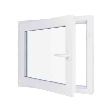 Finestra in PVC - Triplo vetro - Bianco - 800 mmx900 mm cm