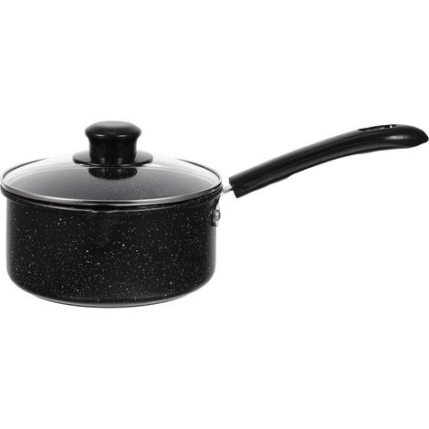 Casserole à lait antiadhésive de 16 cm avec couvercle - casserole Maifan Stone, marmite thermorésistant pour la cuisine (1/5)