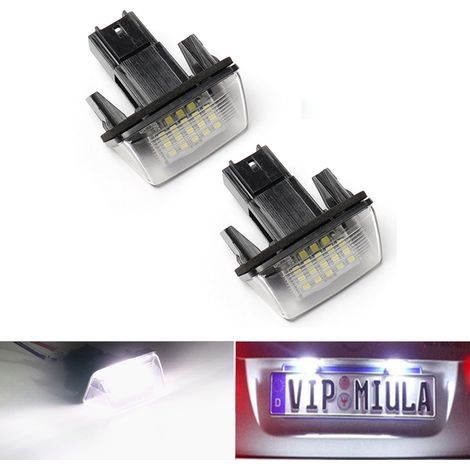 2 pièces Lampe de Plaque d'immatriculation de Voiture à 18 DEL Gauche et Droite pour C3 2002-2009 / BERLINGO / 306 307 406 5008 (1/3)