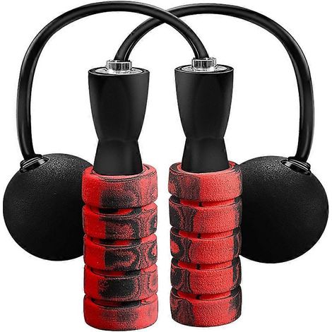 Corde à sauter sans fil réglable et lestée pour l'entraînement physique, idéale pour les exercices sans corde. (1/4)