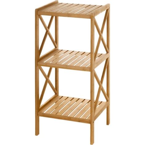 Étagère Salle de Bain Bambou 3 Plateaux (1/4)