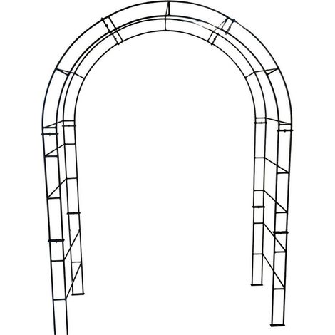 Paris Arch (Including Ground Spikes) - L175 x W53 x H242 cm - Powder Coated Black