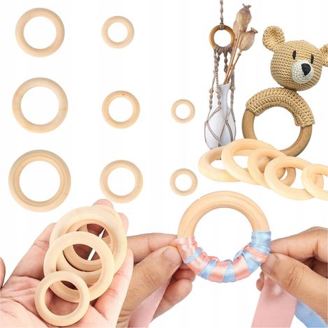 Set di 8 anelli in macramè di diverse misure per portatovaglioli. (1/5)