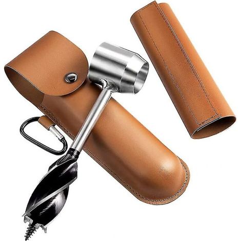 2 pièces Perceuse à main de bon augure pour le travail du bois, perceuse de survie manuelle, outils de brousse à tarière manuelle, tarière manuelle de Camping pour le Camping (1/5)