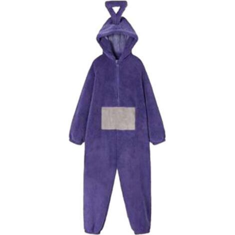 Manteau et imperméable pour chien,Adult Teletubbies Pyjamas Winter Costumes Onesies Cosplay Pajamas Noël Sleepwear Jumpsuit Halloween Animal Jumpsuit--Violet,L