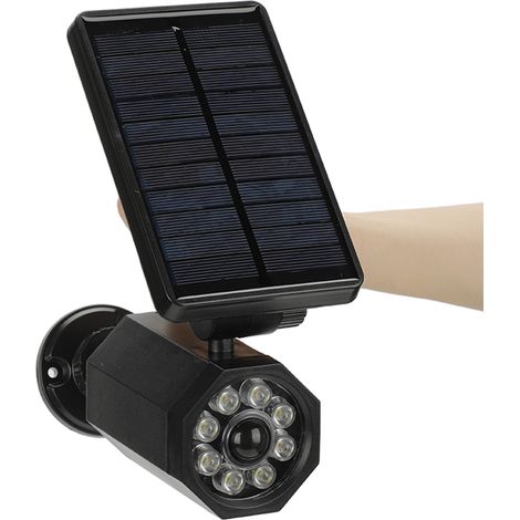 Projecteur solaire 8 LED étanche IP65, rotatif, avec détecteur de mouvement et lumière blanche. (1/5)