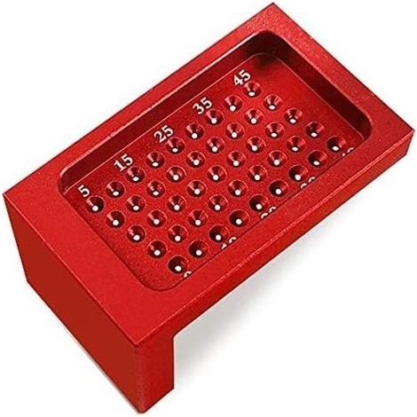 AIDUCHO T50 Holzbearbeitungswerkzeug, Lochmesslineal, Holzbearbeitungswerkzeug aus Aluminiumlegierung, Markierungswerkzeug für die Holzbearbeitung mit metrischer Positionierskala (1/5)