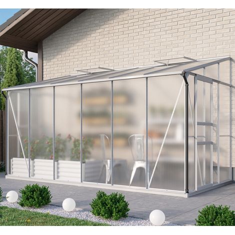 Vitavia Anlehn-Gewächshaus "Osiris 7800", aluminium eloxiert, 7,8 m², 4 mm HKP (1/3)