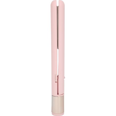 Mini fer à lisser 2 en 1, lisseur USB à température réglable, petit lisseur/boucleur portable, idéal pour les voyages et les dortoirs. Roseate (1/5)