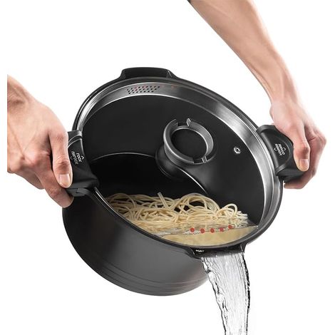 Pasta Cooker 28 cm 8L Aluminium Induction Black (1/5)