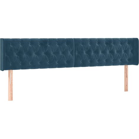Maison Exclusive - Cabecero de terciopelo azul oscuro 183x16x78/8 (1/5)