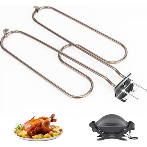 Élément Chauffant de Rechange pour Weber Q240, Q2400 Barbecue électrique, Compatible pour Weber 55020001, élément Chauffant 2200 W, Acier Inoxydable, Spirale chauffante 230 V (1/5)