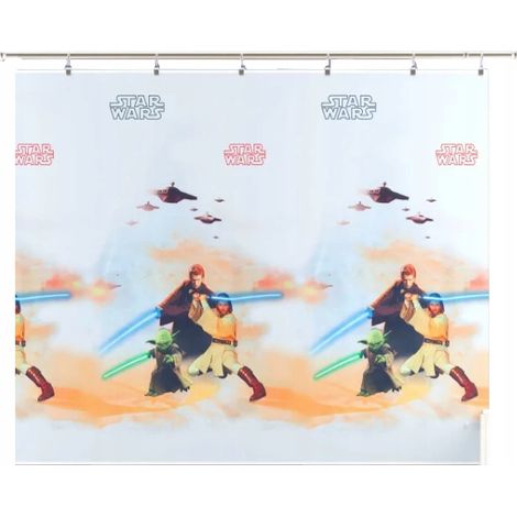 Star Wars Yoda Bettvorhang für Kinder, 390 x 150 cm, Klebeband SW08