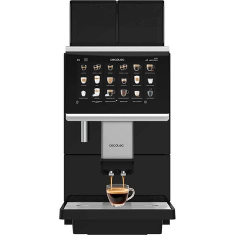 Cecotec Cafetera Superautomática Comercial Cremmaet Lounge. 2900W, Pantalla Táctil, Molido Uniforme, 2 Molinillos, 35 Bebidas