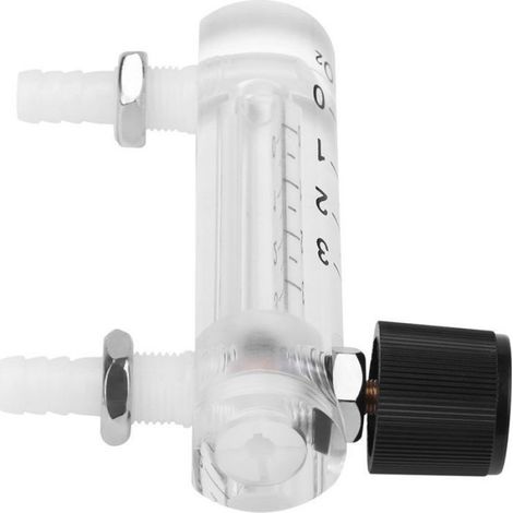 Débitmètre 0-3LPM, Capteurs Débitmètres d'air de régulateur de gaz LZQ-2 avec vanne de régulation pour oxygène/air/gaz (1/5)
