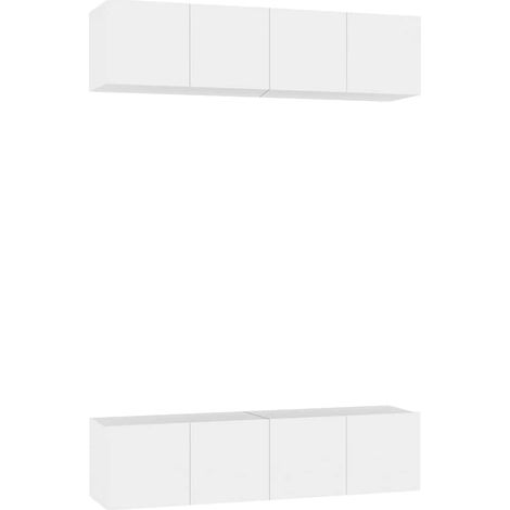 Maison Exclusive - TV-Schränke 4 Stk. Weiß 60x30x30 cm Holzwerkst (1/5)