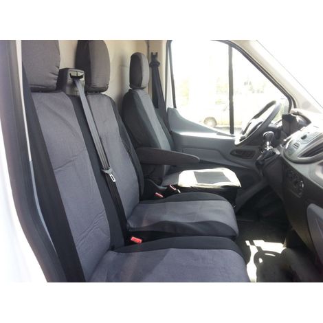 2+1 комплект калъфи / тапицерия - специално ушити за Ford Transit 2013+ - пасват перфектно - с отвор за барчето на седал