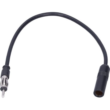 Rallonge d'Antenne de Voiture, Extension Cable d'Antenne Voiture d'Autoradio Universel Rallonge D'antenne FM Accessoire de Voiture Noir Composants Radio (1/5)