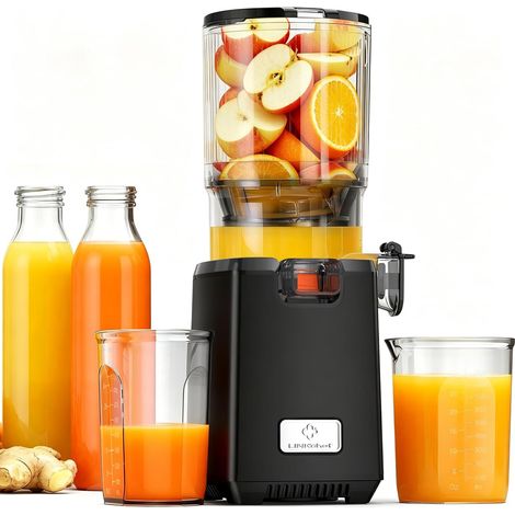 Extracteur de Jus à Froid 250W, Extracteur de Jus de Fruits et Légumes, Grande Goulotte 130 mm pour Fruits et Légumes Entiers, 1,8 L Capacité Familiale, Facile à Nettoyer, Sans BPA (1/5)