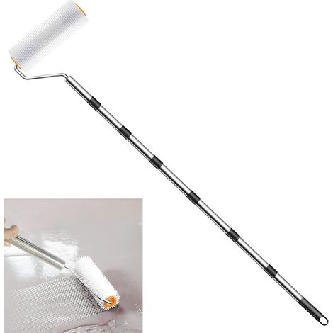 Rouleau de purge à pointes 204 cm, rouleau à picots rétractable amovible, kit de revêtement de sol (1/3)