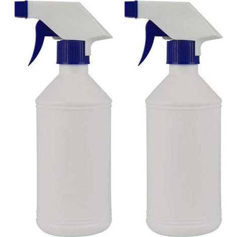 2PCS Bottle empty Spray to the flacon of 500 ml factory of spraying of Bottles in plastic Vaporisateur leak Vaporisateurs Proof sprayer for cleaning chemical Solution 500ml White- (1/5)
