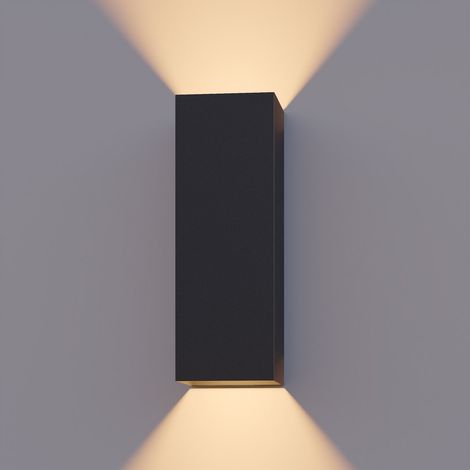 [GEBRAUCHT] B-Ware Calex Led Außenwandlampe Außenleuchte Wandlampe Up/Down Höhe 23cm Schwarz215