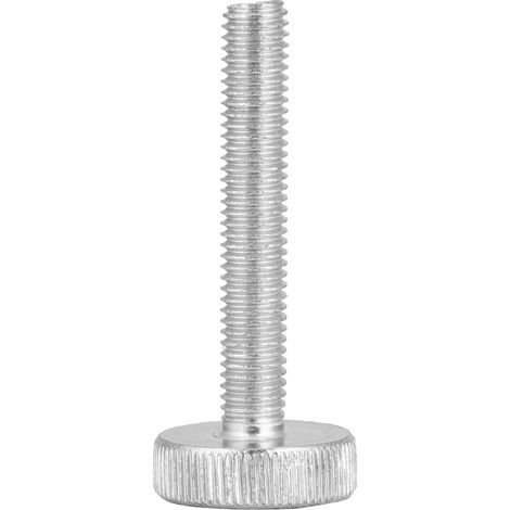 Vis M8 x 50 mm tête moletée plate, 10 pièces, acier carbone zingué, boulons à pouce pour fixation manuelle, visserie robuste pour bricolage et assemblage. (1/5)