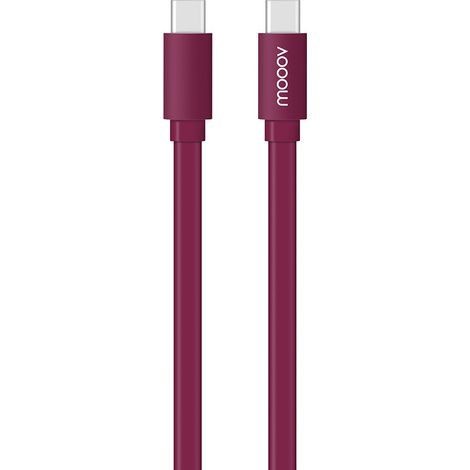 Câble USB-C / USB-C plat 1 m - magenta (1/3)