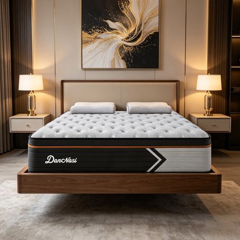 Matelas 90x190 Memoire de Forme Tight Top - Épaisseur 26 cm - Matelas Orthopédique avec Ressorts Ensachés & Mousse Haute Densité - Mi-Ferme H3 - Certification OEKO-TEX