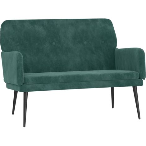 Banco banco 108 x 79 x 79 cm terciopelo verde oscuro 020010564