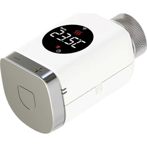 Robinet thermostatique intelligent ZigBee pour radiateur (TRV) programmable via une application de contrôle de température à distance (1/5)