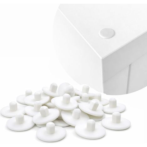 Lot de 20 Cache-vis - Capuchons pour vis à Six pans Creux à tête fraisée - Compatible avec Le système d'étagère Kallax/Expedit/Trofast - Montage sans Outil (1/5)